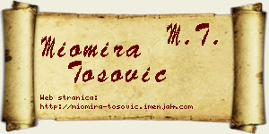 Miomira Tošović vizit kartica
